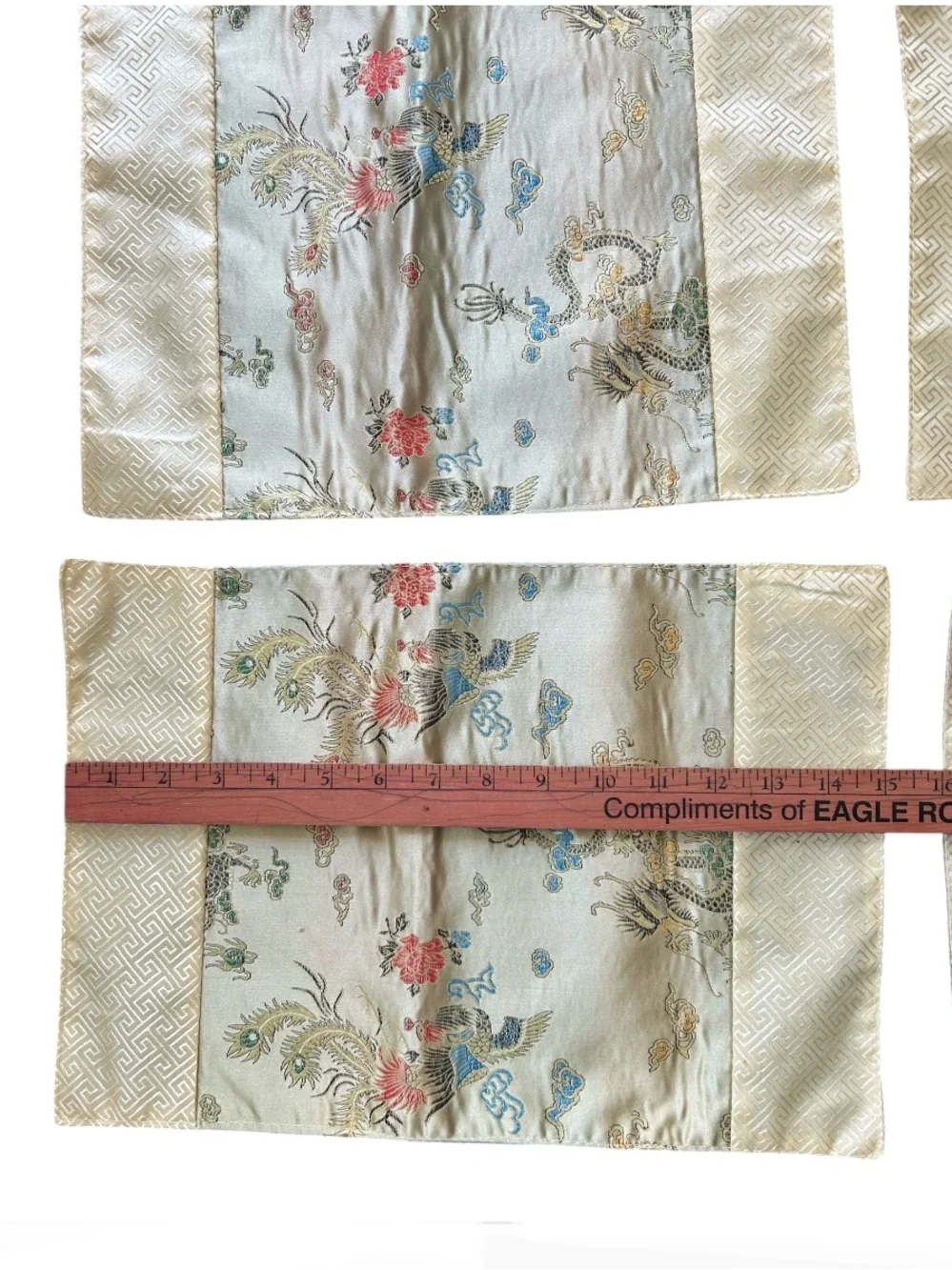 Vintage Chinese Satin Brocade Placemats